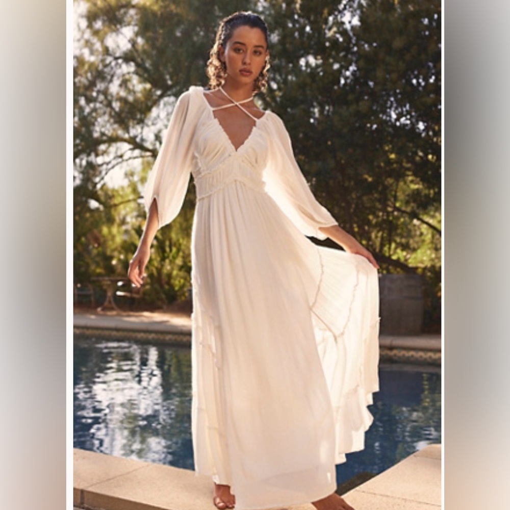 NWT Free People White Maxi Dress